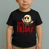 Horror Movie Characters Spooky Friday Halloween Toddler T-Shirt thumb 2
