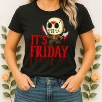 Horror Movie Characters Spooky Friday Halloween Women's T-Shirt thumb 2