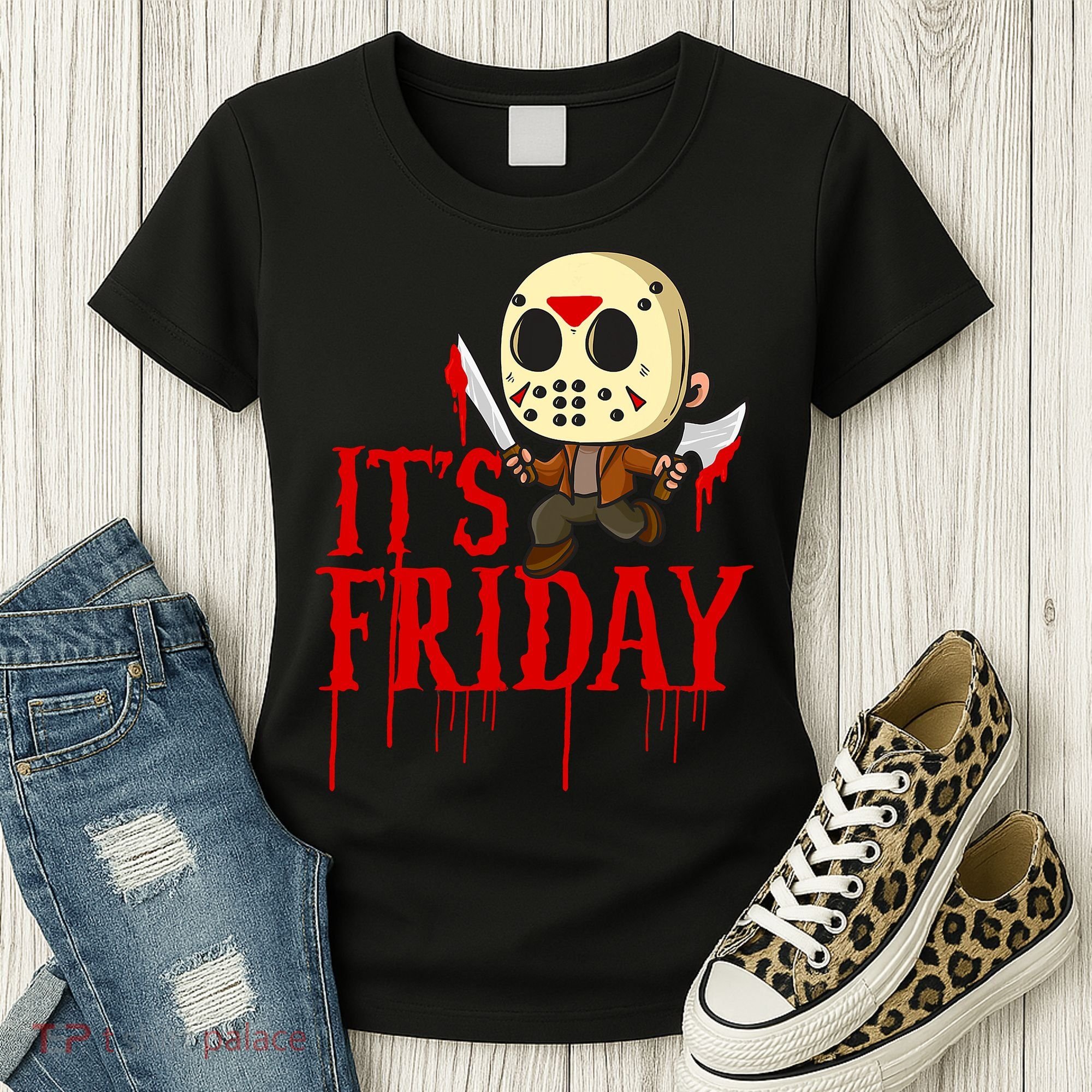 Horror Movie Characters Spooky Friday Halloween Women's T-Shirt