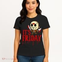 Horror Movie Characters Spooky Friday Halloween Women's T-Shirt thumb 4
