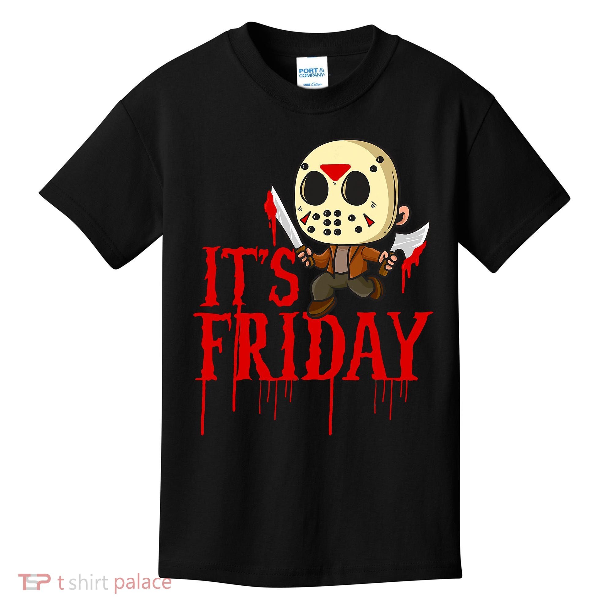 Horror Movie Characters Spooky Friday Halloween Kids T-Shirt