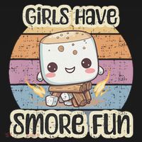 Happy Marshmallow Camper Cute Girl Have Smore Fun Camping Women's Tank Top thumb 5