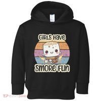 Happy Marshmallow Camper Cute Girl Have Smore Fun Camping Toddler Hoodie thumb 0