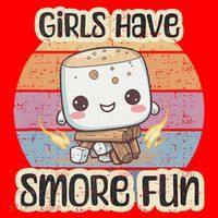 Happy Marshmallow Camper Cute Girl Have Smore Fun Camping Santa Hat thumb 1