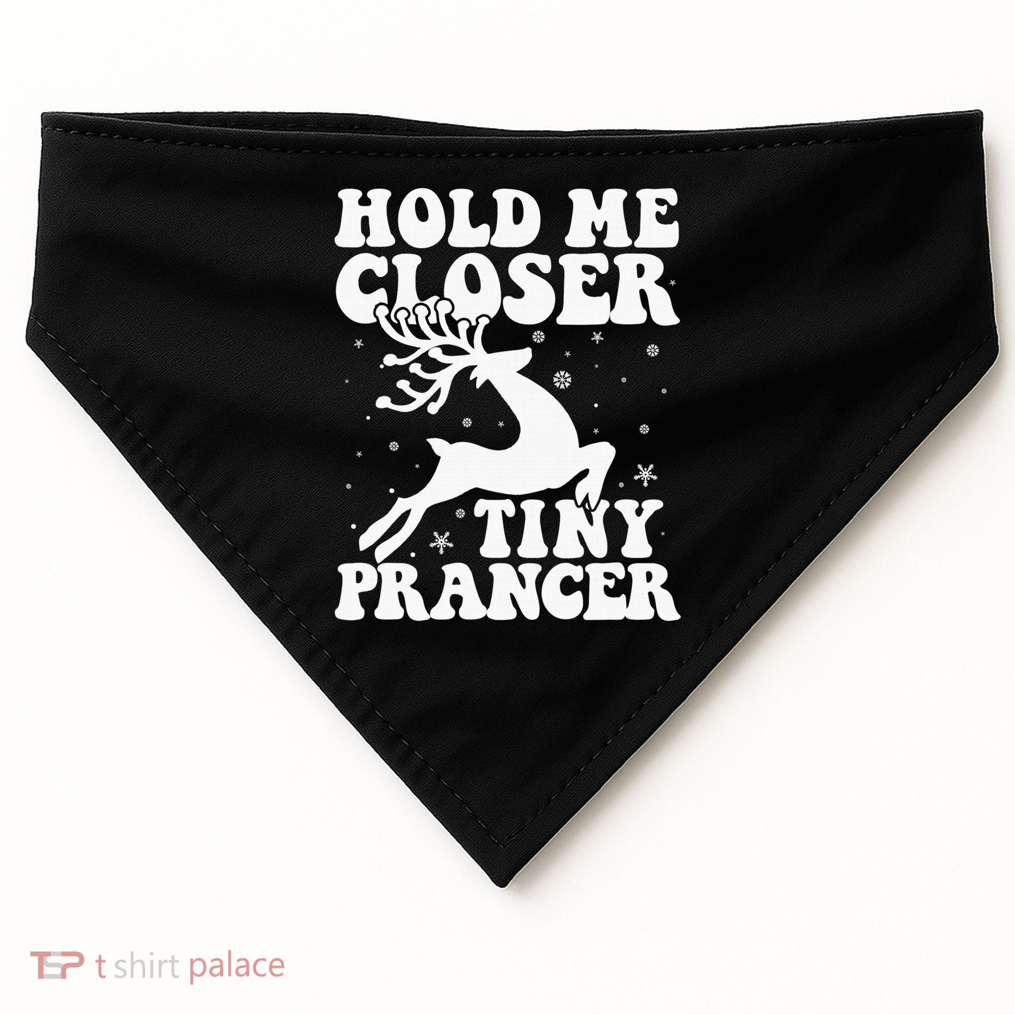 Hold me closer tiny prancer Deer Ugly Christmas Sweater USA-Made Doggie Bandana