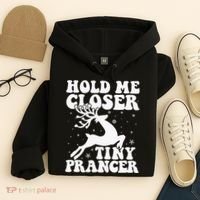 Hold me closer tiny prancer Deer Ugly Christmas Sweater Hoodie thumb 4