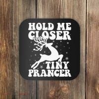 Hold me closer tiny prancer Deer Ugly Christmas Sweater Coaster thumb 0