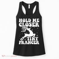 Hold me closer tiny prancer Deer Ugly Christmas Sweater Women's Tank Top thumb 0