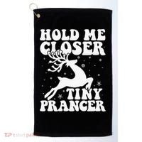 Hold me closer tiny prancer Deer Ugly Christmas Sweater Golf Towel thumb 0