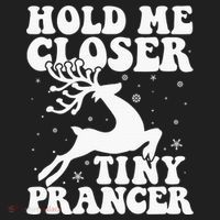 Hold me closer tiny prancer Deer Ugly Christmas Sweater Golf Towel thumb 3