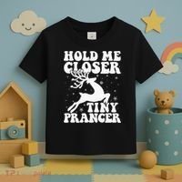 Hold me closer tiny prancer Deer Ugly Christmas Sweater Toddler T-Shirt thumb 3