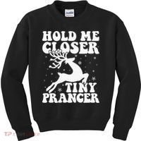 Hold me closer tiny prancer Deer Ugly Christmas Sweater Kids Sweatshirt thumb 0