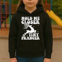 Hold me closer tiny prancer Deer Ugly Christmas Sweater Kids Hoodie thumb 3