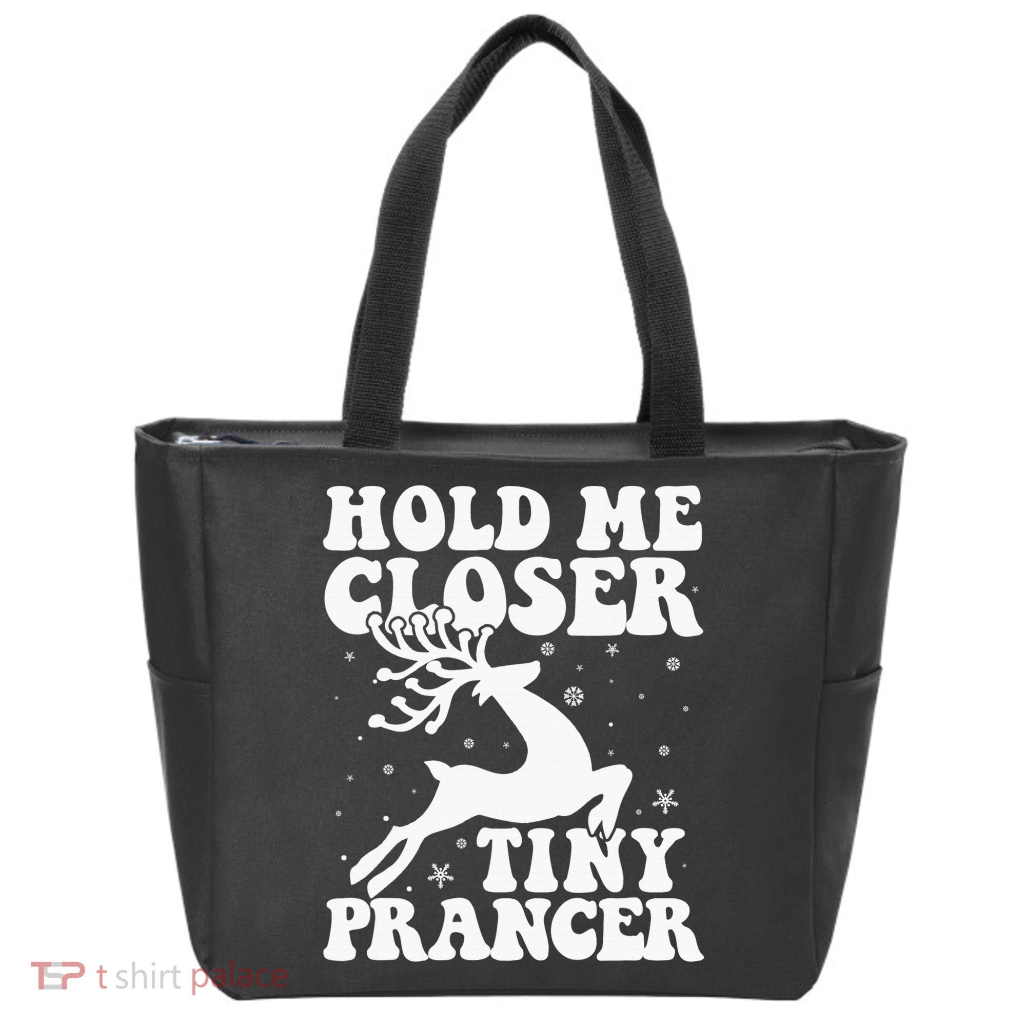 Hold me closer tiny prancer Deer Ugly Christmas Sweater Tote Bag