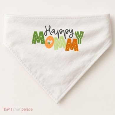 Happy Mommy Cute Mom Gift USA-Made Doggie Bandana