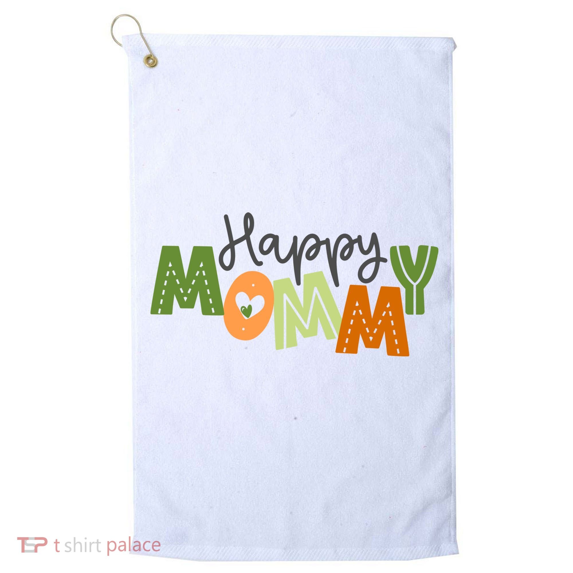 Happy Mommy Cute Mom Gift Golf Towel