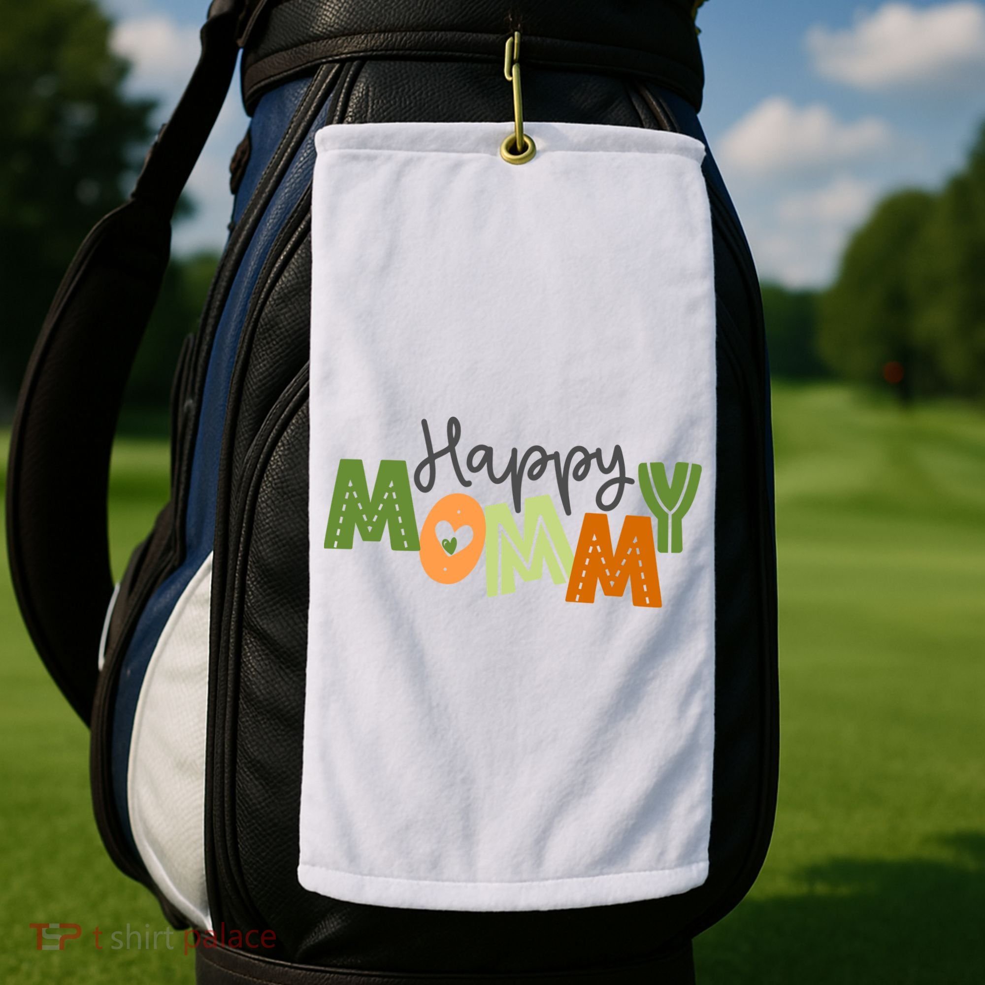 Happy Mommy Cute Mom Gift Golf Towel