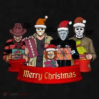 Horror Merry Christmas Halloween Friends Funny Costume Ladies PosiCharge Tri-Blend Wicking Tank thumb 2