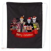 Horror Merry Christmas Halloween Friends Funny Costume Drawstring Bag thumb 0