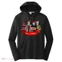Horror Merry Christmas Halloween Friends Funny Costume Performance Fleece Hoodie thumb 0