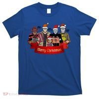 Horror Merry Christmas Halloween Friends Funny Costume T-Shirt thumb 0
