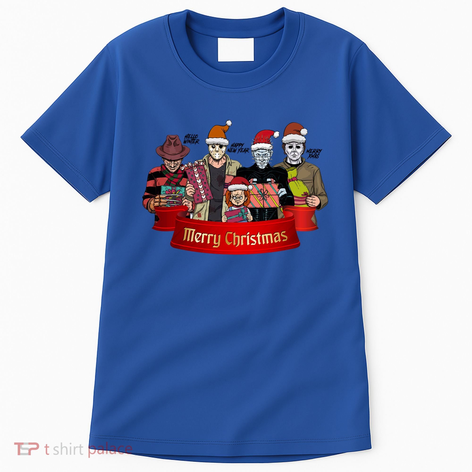 Horror Merry Christmas Halloween Friends Funny Costume Tall T-Shirt