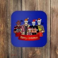 Horror Merry Christmas Halloween Friends Funny Costume Coaster thumb 0