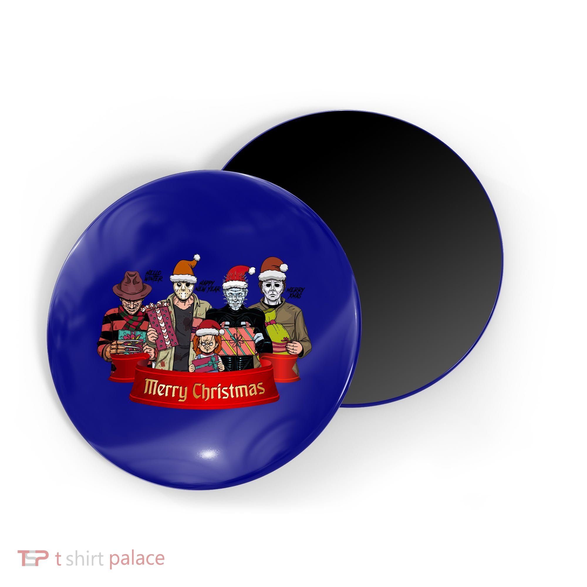 Horror Merry Christmas Halloween Friends Funny Costume Magnet