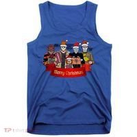 Horror Merry Christmas Halloween Friends Funny Costume Tank Top thumb 0