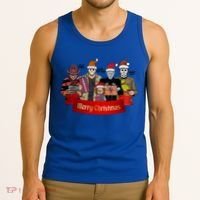 Horror Merry Christmas Halloween Friends Funny Costume Tank Top thumb 3