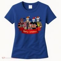 Horror Merry Christmas Halloween Friends Funny Costume Women's T-Shirt thumb 0
