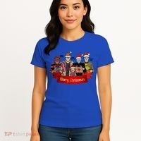 Horror Merry Christmas Halloween Friends Funny Costume Women's T-Shirt thumb 4