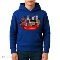 Horror Merry Christmas Halloween Friends Funny Costume Kids Hoodie thumb 4