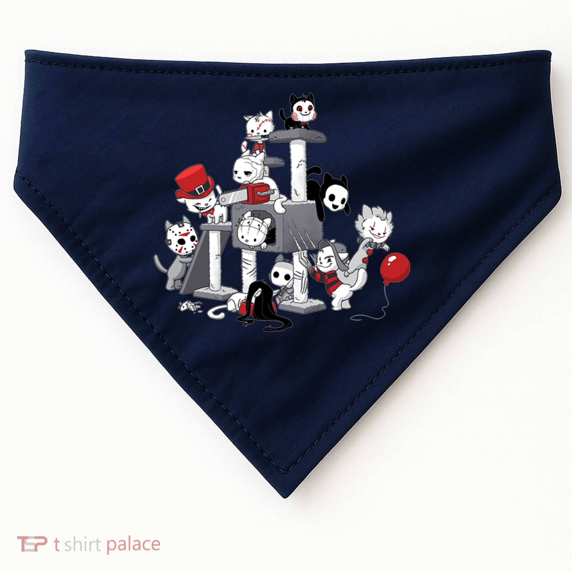 Horror Movies Cat Funny Halloween USA-Made Doggie Bandana