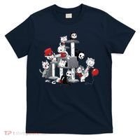 Horror Movies Cat Funny Halloween T-Shirt thumb 0