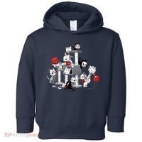 Horror Movies Cat Funny Halloween Toddler Hoodie thumb 0