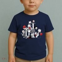Horror Movies Cat Funny Halloween Toddler T-Shirt thumb 2