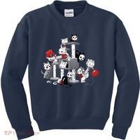 Horror Movies Cat Funny Halloween Kids Sweatshirt thumb 0