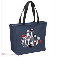 Horror Movies Cat Funny Halloween Tote Bag thumb 2