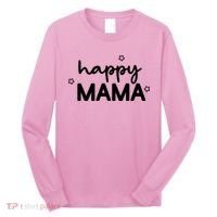 Happy Mama Cute Mom Gift Long Sleeve Shirt thumb 0