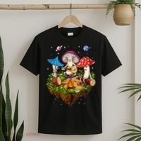 Hippie Mushrooms Camping Psychedelic Forest Fungi Festival T-Shirt thumb 2