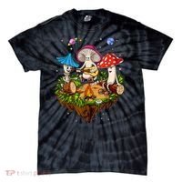 Hippie Mushrooms Camping Psychedelic Forest Fungi Festival Tie-Dye T-Shirt thumb 0