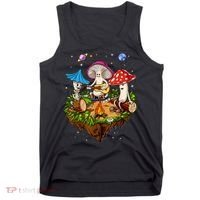 Hippie Mushrooms Camping Psychedelic Forest Fungi Festival Tank Top thumb 0