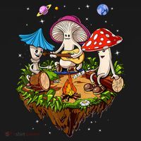 Hippie Mushrooms Camping Psychedelic Forest Fungi Festival Tank Top thumb 6