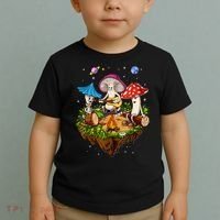 Hippie Mushrooms Camping Psychedelic Forest Fungi Festival Toddler T-Shirt thumb 2