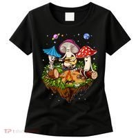Hippie Mushrooms Camping Psychedelic Forest Fungi Festival Women's T-Shirt thumb 0