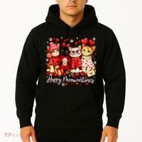 Happy Meowentines Cute Valentine Cat Lovers Hoodie thumb 2