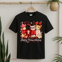 Happy Meowentines Cute Valentine Cat Lovers T-Shirt thumb 2
