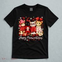 Happy Meowentines Cute Valentine Cat Lovers T-Shirt thumb 5