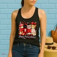 Happy Meowentines Cute Valentine Cat Lovers Women's Tank Top thumb 2